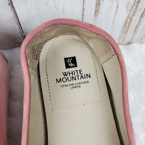 White Mountain Markos Suede Loafers Pink Size 6.5 - Picture 3 of 10